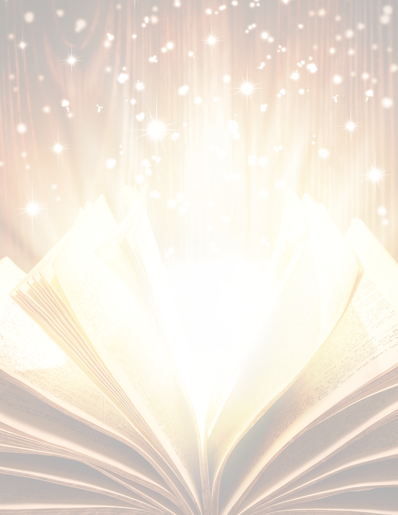 open book with light and stars coming out of it